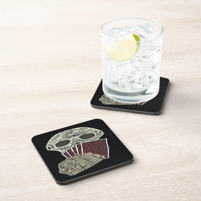 Poker Player Beverage Coaster (Right Side)