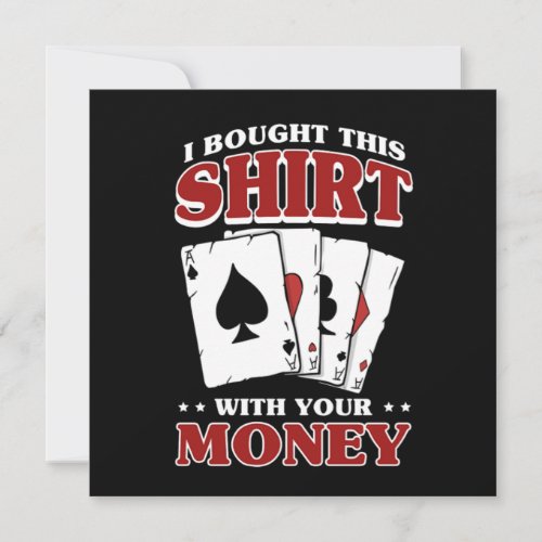 Poker Player Casino Money Gambler Cards Game Gift