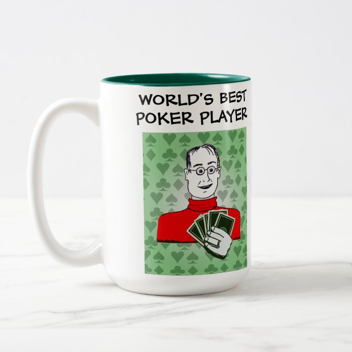 Poker player coffee mug
