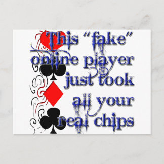 Poker Player Design Postcard