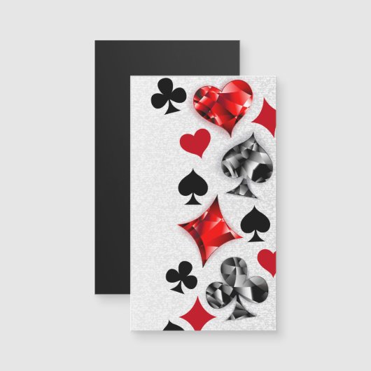 Poker Player Gambler Playing Card Suits Las Vegas (Front/Back)