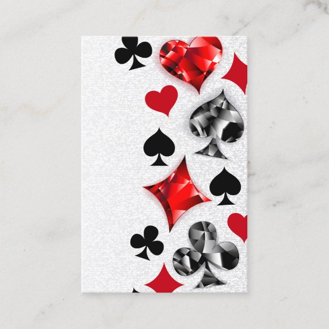 Poker Player Gambler Playing Card Suits Las Vegas (Front)