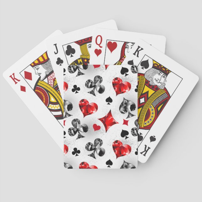 Poker Player Gambler Playing Card Suits Las Vegas (Back)