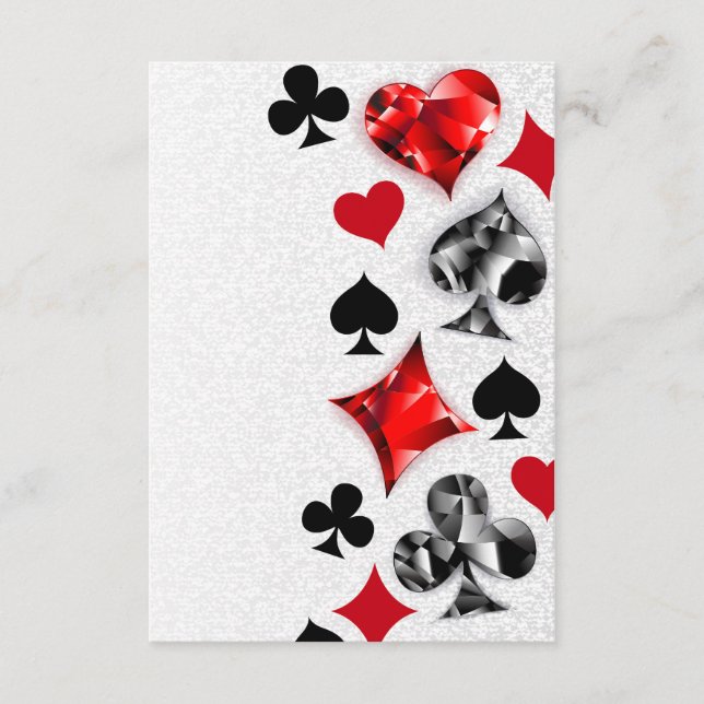 Poker Player Gambler Playing Card Suits Las Vegas (Front)