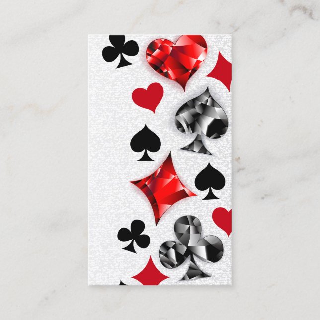 Poker Player Gambler Playing Card Suits Las Vegas (Front)