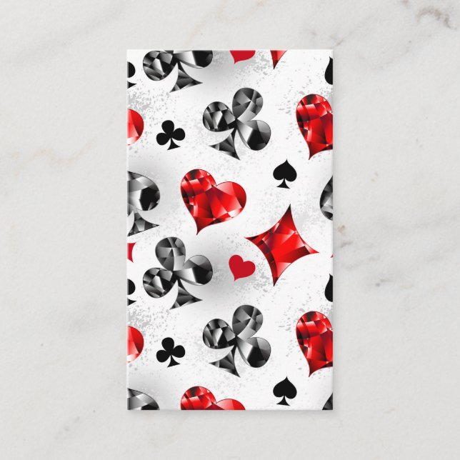 Poker Player Gambler Playing Card Suits Las Vegas (Front)