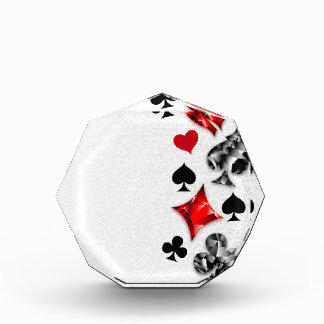 Poker Player Gambler Playing Card Suits Las Vegas Acrylic Award