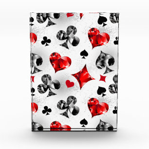 Poker Player Gambler Playing Card Suits Las Vegas Acrylic Award