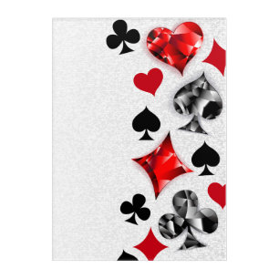Poker Player Gambler Playing Card Suits Las Vegas Acrylic Print