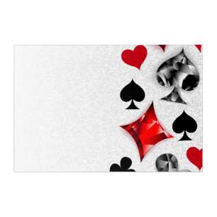 Poker Player Gambler Playing Card Suits Las Vegas Acrylic Print