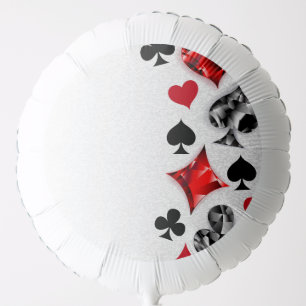 Poker Player Gambler Playing Card Suits Las Vegas Balloon
