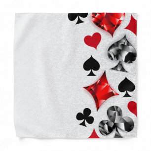 Poker Player Gambler Playing Card Suits Las Vegas Bandana