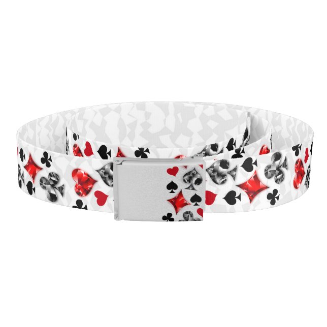 Poker Player Gambler Playing Card Suits Las Vegas Belt (Coil)