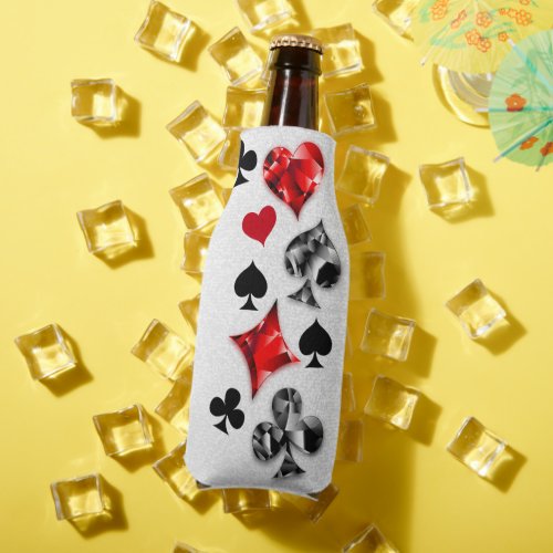 Poker Player Gambler Playing Card Suits Las Vegas Bottle Cooler