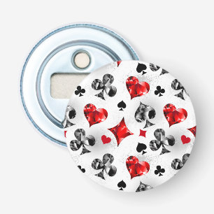 Poker Player Gambler Playing Card Suits Las Vegas Bottle Opener