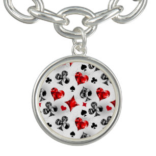 Poker Player Gambler Playing Card Suits Las Vegas Bracelet