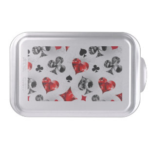 Poker Player Gambler Playing Card Suits Las Vegas Cake Pan