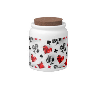 Poker Player Gambler Playing Card Suits Las Vegas Candy Jar