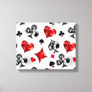 Poker Player Gambler Playing Card Suits Las Vegas Canvas Print