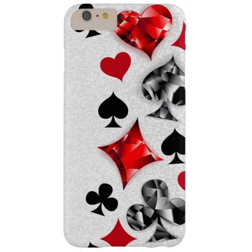 Poker Player Gambler Playing Card Suits Las Vegas Barely There iPhone 6 Plus Case