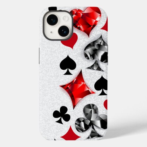 Poker Player Gambler Playing Card Suits Las Vegas Case_Mate iPhone 14 Case