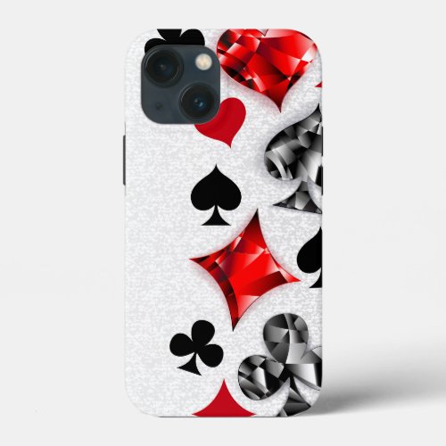 Poker Player Gambler Playing Card Suits Las Vegas iPhone 13 Mini Case
