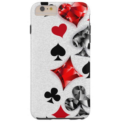 Poker Player Gambler Playing Card Suits Las Vegas Tough iPhone 6 Plus Case