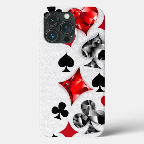 Poker Player Gambler Playing Card Suits Las Vegas iPhone 13 Pro Case