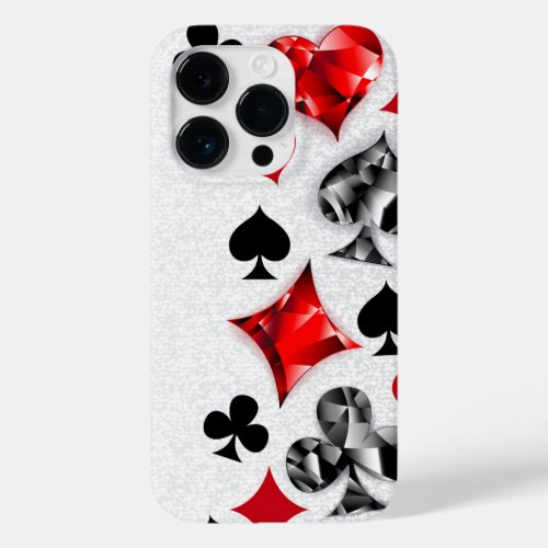 Poker Player Gambler Playing Card Suits Las Vegas Case_Mate iPhone 14 Pro Case