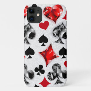 Poker Player Gambler Playing Card Suits Las Vegas iPhone 11 Case