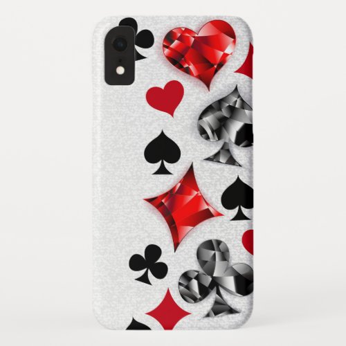 Poker Player Gambler Playing Card Suits Las Vegas iPhone XR Case