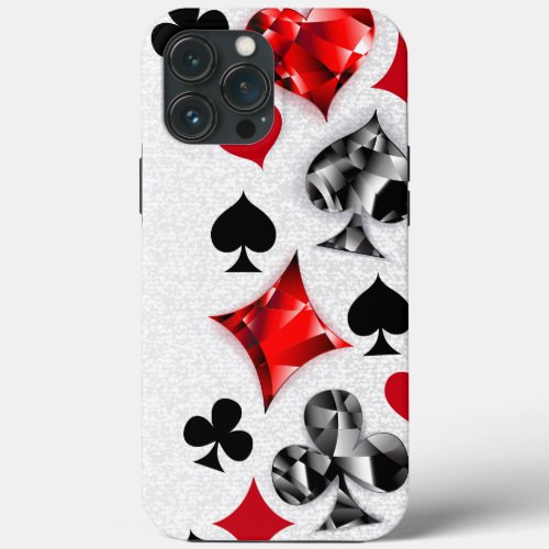 Poker Player Gambler Playing Card Suits Las Vegas iPhone 13 Pro Max Case