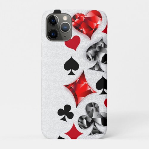 Poker Player Gambler Playing Card Suits Las Vegas iPhone 11 Pro Case