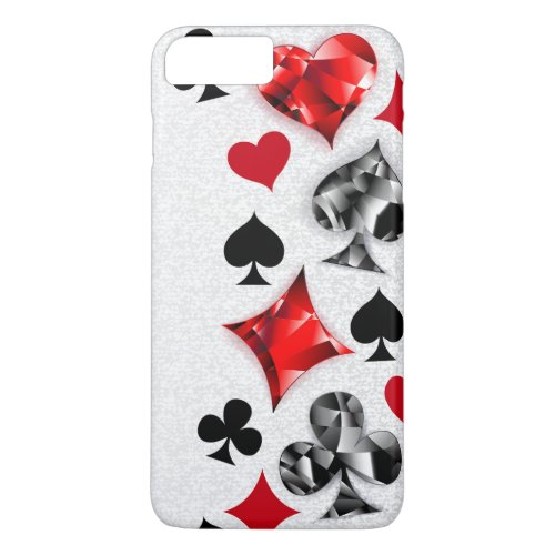 Poker Player Gambler Playing Card Suits Las Vegas iPhone 8 Plus7 Plus Case