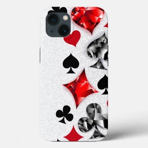 Poker Player Gambler Playing Card Suits Las Vegas iPhone 13 Case