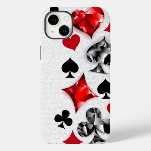 Poker Player Gambler Playing Card Suits Las Vegas Case_Mate iPhone 14 Plus Case