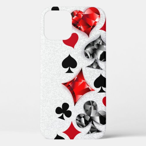 Poker Player Gambler Playing Card Suits Las Vegas iPhone 12 Case