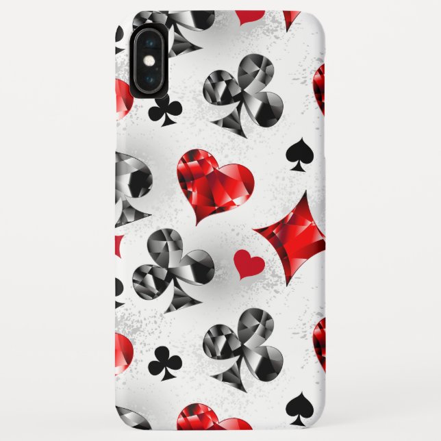 Poker Player Gambler Playing Card Suits Las Vegas Case-Mate iPhone Case (Back)