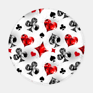 Poker Player Gambler Playing Card Suits Las Vegas Coaster Set