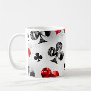 Poker Player Gambler Playing Card Suits Las Vegas Coffee Mug