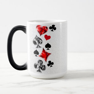 Poker Player Gambler Playing Card Suits Las Vegas Color Morph Mug