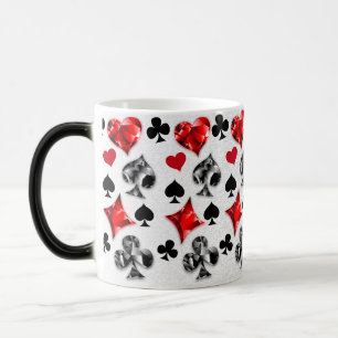 Poker Player Gambler Playing Card Suits Las Vegas Color Morph Mug