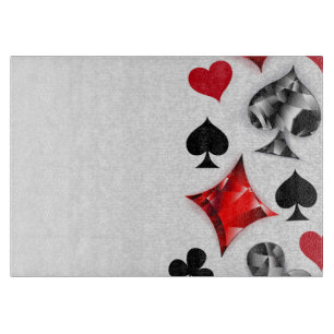 Poker Player Gambler Playing Card Suits Las Vegas Cutting Board