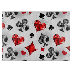 Poker Player Gambler Playing Card Suits Las Vegas Cutting Board