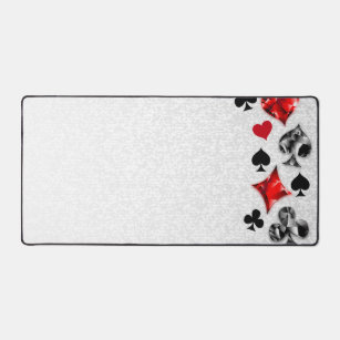 Poker Player Gambler Playing Card Suits Las Vegas Desk Mat