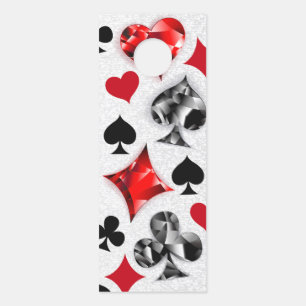 Poker Player Gambler Playing Card Suits Las Vegas Door Hanger