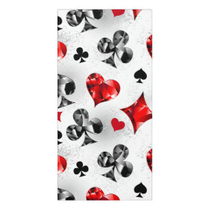 Poker Player Gambler Playing Card Suits Las Vegas Door Sign