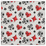 Poker Player Gambler Playing Card Suits Las Vegas Fabric