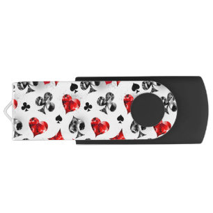 Poker Player Gambler Playing Card Suits Las Vegas Flash Drive