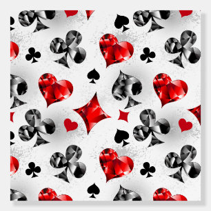 Poker Player Gambler Playing Card Suits Las Vegas Foam Board